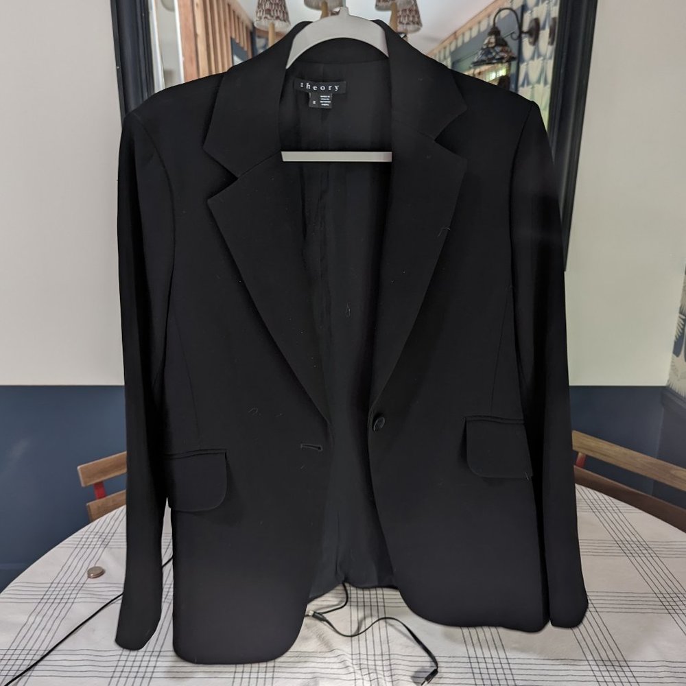 Theory Black Blazer Size 8- Like New